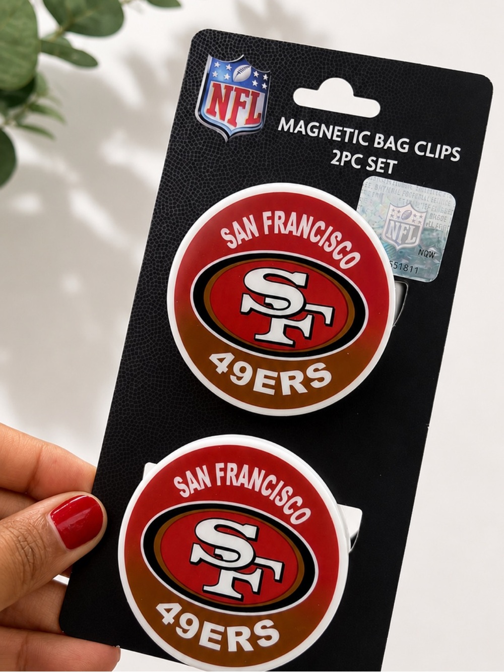 NFL San Francisco 49ers Magnetic Bag Clips - 2 Pack